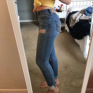 Hollister high rise crop jeans